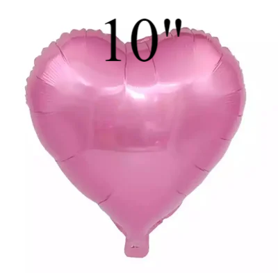 Фольга Китай маленьке серце 10" Пастель рожеве