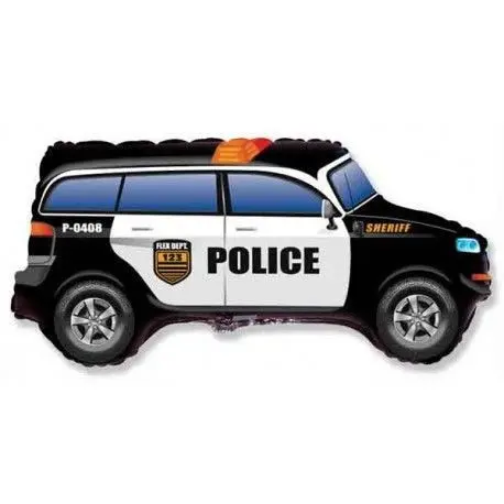 Фольгована фігура велика Поліцейський автомобіль Flexmetal (в Інд. уп.)