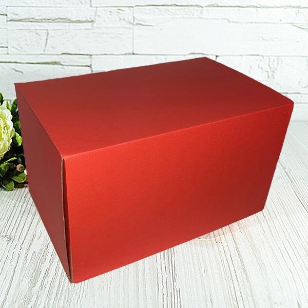 Подарочная коробка самосборная большая "Красная" (34х22х20)