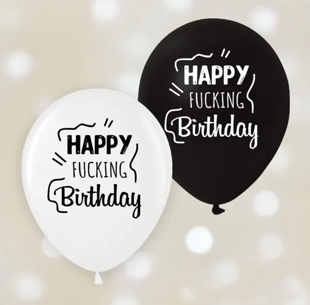 Шары ТМ Sharoff 12" (Happy Fucking Birthday) (50 шт)