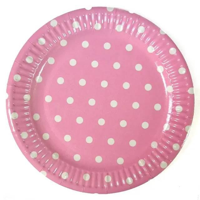 Тарелки "Горох розовый" (18,0 см)(10шт-уп)