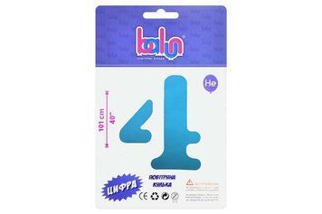 Цифра 4 "Balun" Синяя 40" Slim (101см)