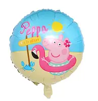 Фольга 18" (45см) "Свинка Пепа море" (Китай)