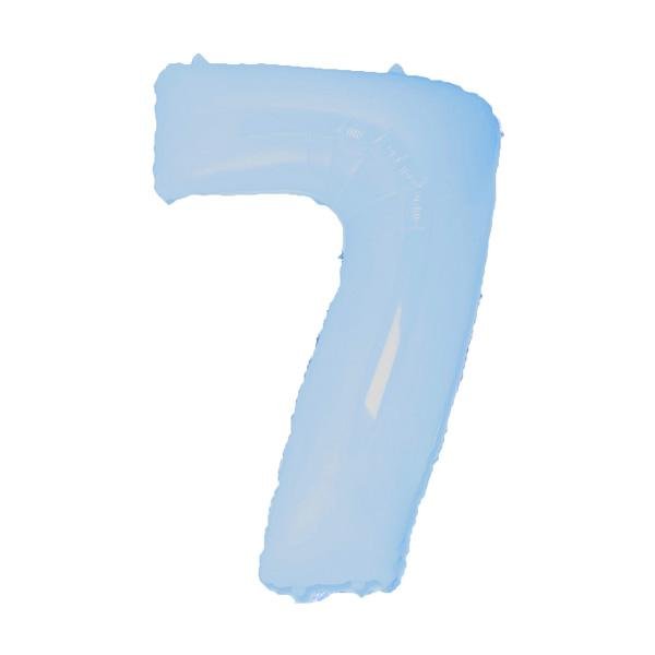 Фольга голубая пастель цифра 7 (Flexmetal) (в Инд.уп)
