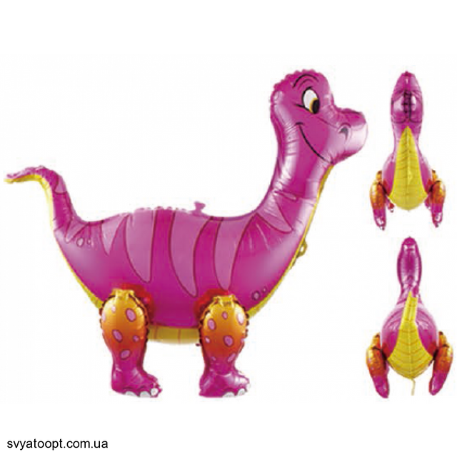 Фольгована фігура Динозавр Pink (Китай) (в індив. упаковці)