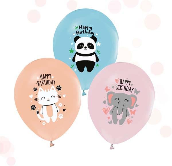 Воздушные шарики "Животные Happy Birthday" (ТМ "Твоя Забава") (50 шт)
