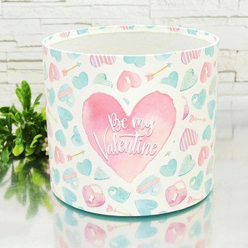 Капелюшна коробка Be my Valentine макарун (Велика D20)