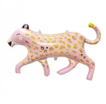 Фольгированная фигура "Леопард розовый в инд. уп."