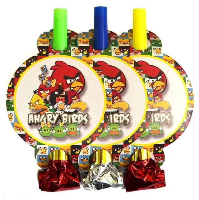 Праздничный язычок-гудок "Angry Birds" (6 шт/уп)