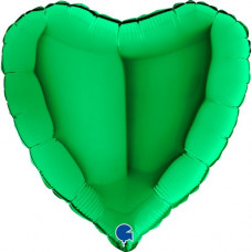 Фольга Серце 18" Зелений (Grabo)