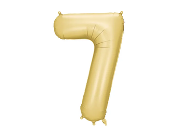 Фольгована цифра 7 Сатин Золото PartyDeco