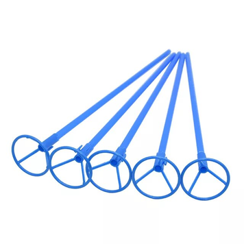 Сині палички для фольгованих кульок 40 х 0,9см з кліпсою (50 шт)