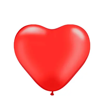 Шары-сердца Калисан 12" (Красный (Red)) (100 шт)