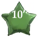 Фольга Китай маленькая Звезда 10" зеленая