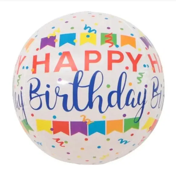 Фольга 3D сфера Happy Birthday Китай (22")
