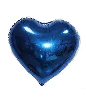 Фольга Китай серце 18" Синє