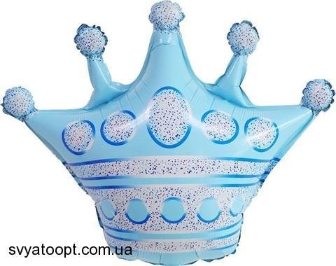 Фольгированная фигура Корона – голубая (Китай) (в инд. упаковке)