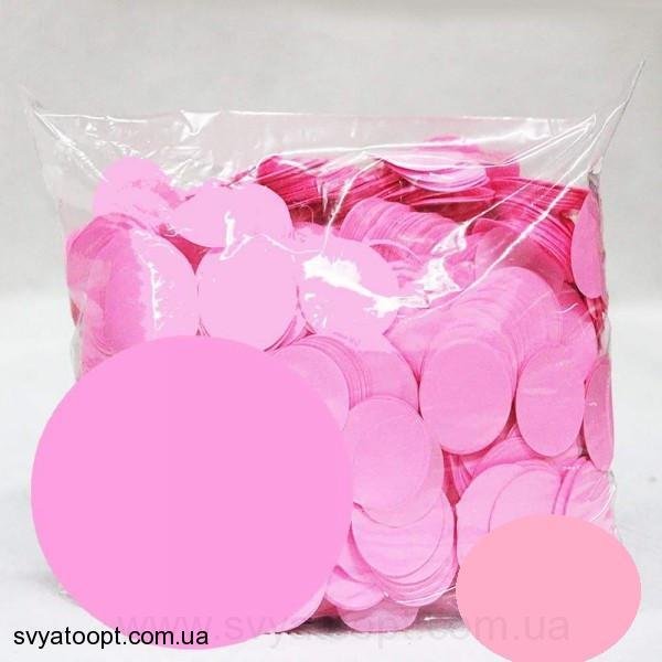 Конфетті коло 50 грамм рожевий 23 мм