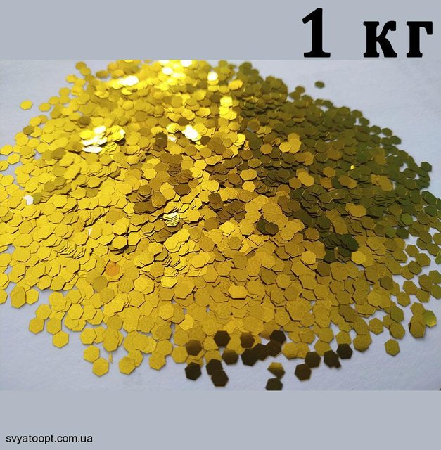 Чешуйки Блискітки золото (1 кг)