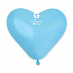 Шары-сердца Gemar 10" CR/09 (Голубой) (100 шт)