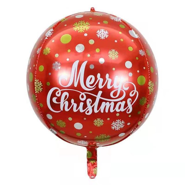 Фольга 3D сфера красная Merry Christmas Китай (22")