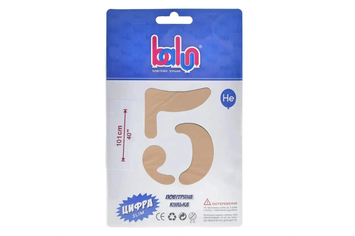 Цифра 5 "Balun" Сатин Нюд 40" Slim (101см)