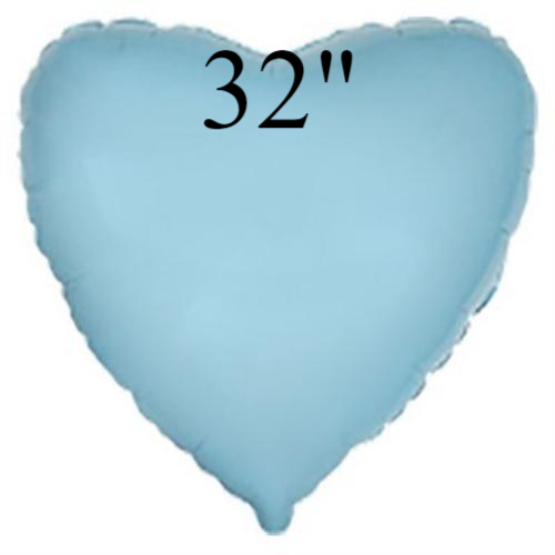 Фольга Flexmetal сердце 32" пастель Голубое