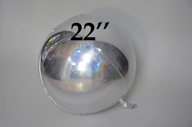 Фольга 3D сфера Срібло голографик квадрати (22") Китай