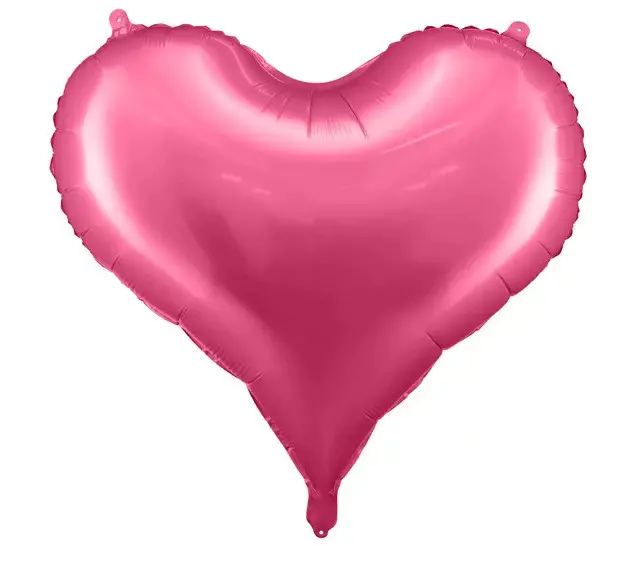 Фольгована фігура Серце Яскраво рожеве сатин Partydeco