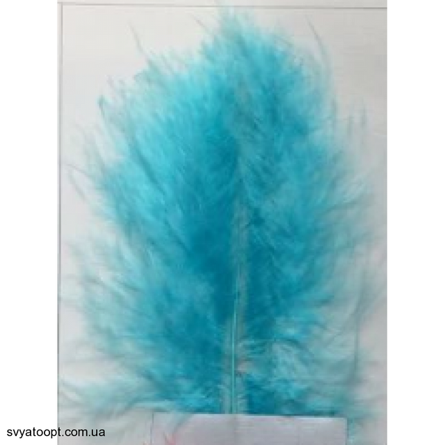 Декоративные перья голубые