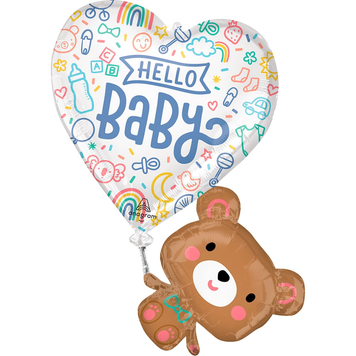 Фольга Ведмедик з кулькою hello baby (в інд. уп.) Anagram