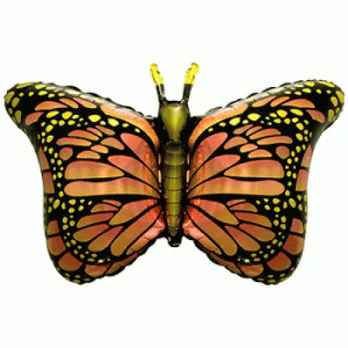 Фольгированная фигура большая Оранжевая Бабочка 901778NA Flexmetal (в Инд. уп.)
