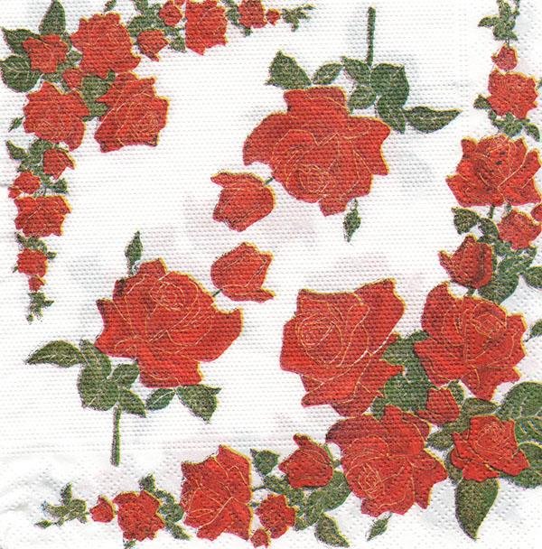 Серветки "Троянда" (33х33) (20 штук)
