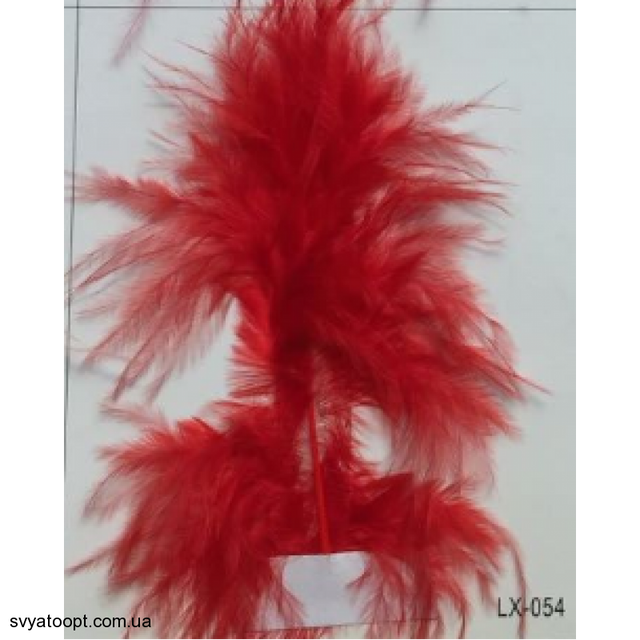 Декоративные перья красные