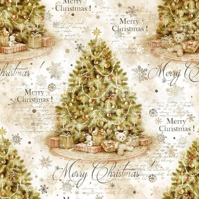 Упаковочная подарочная бумага "Merry christmas Елка" (25л)