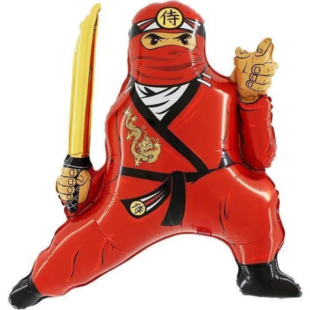 Фольгированная фигура большая Ниндзя красный (Grabo)