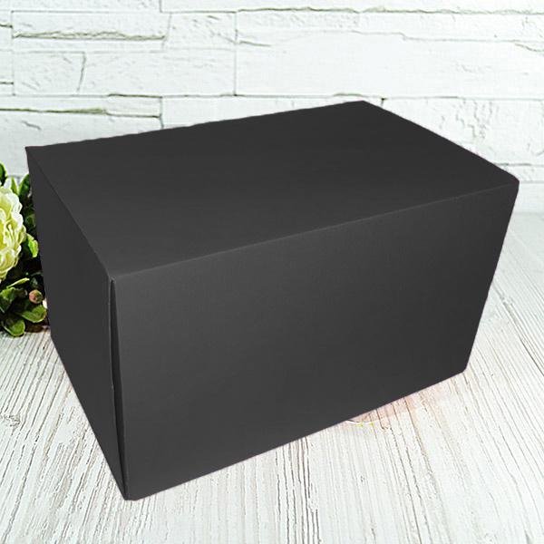 Подарочная коробка самосборная большая "Черная" (34х22х20) двусторонний картон
