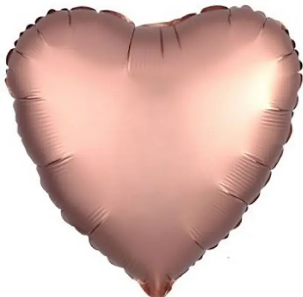 Фольга Flexmetal сердце 18" розовое золото.