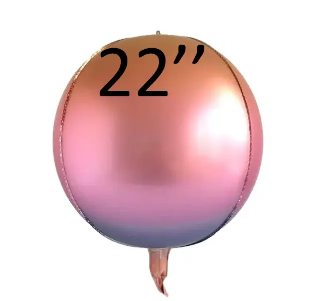 Фольга 3D сфера Градиент рожево-золото-Фіолетовий Китай (22")