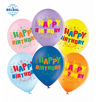 Кулі ТМ Sharoff 12" (Happy Birthday Веселе свято) (25 шт)