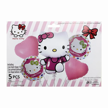 Набір кульок фольгованих Hello Kitty 5 шт (Китай) (в інд. уп.)