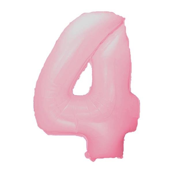 Фольга рожева пастель цифра 4 (Flexmetal) (в Інд.уп)