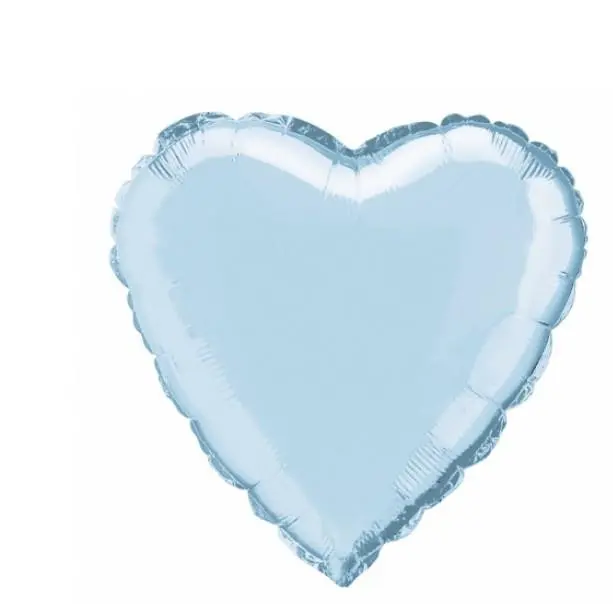 Фольга Китай серце 18" блакитне