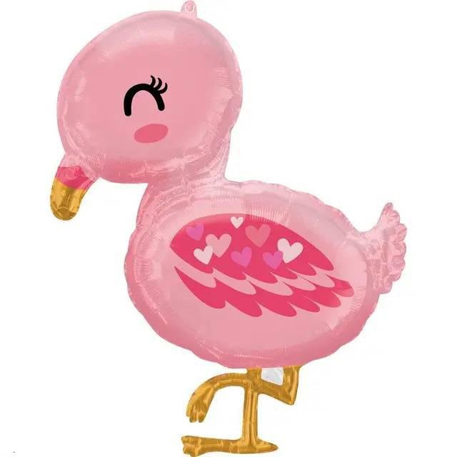 Фольгированная фигура большая Фламинго малыш Anagram
