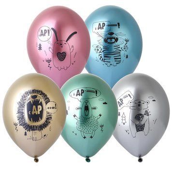 Шары Belbal 12" B105 (С ДР-ррррр! ХРОМ) (25 шт)