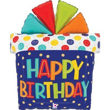 Фольгована фігура 27" Подарунок Happy Birthday (в інд. уп.) Grabo