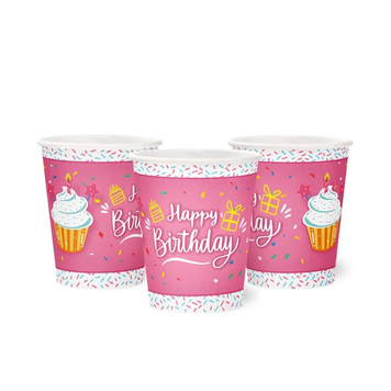 Стаканчики "Happy Birthday кексики" (10шт-уп)