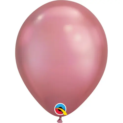 Повітряні кульки Qualatex Хром 11" (28 см). Рожевий (Mauve)