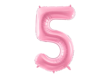 Фольгированная цифра 5 Розовая PartyDeco