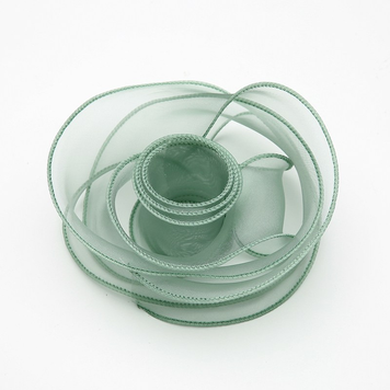 Стрічка з Органзи &laquo;кучерява&raquo; 4 см*9м Зелена